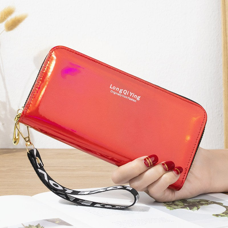 Wholesale Laser Long and Large Capacity PU Wallets